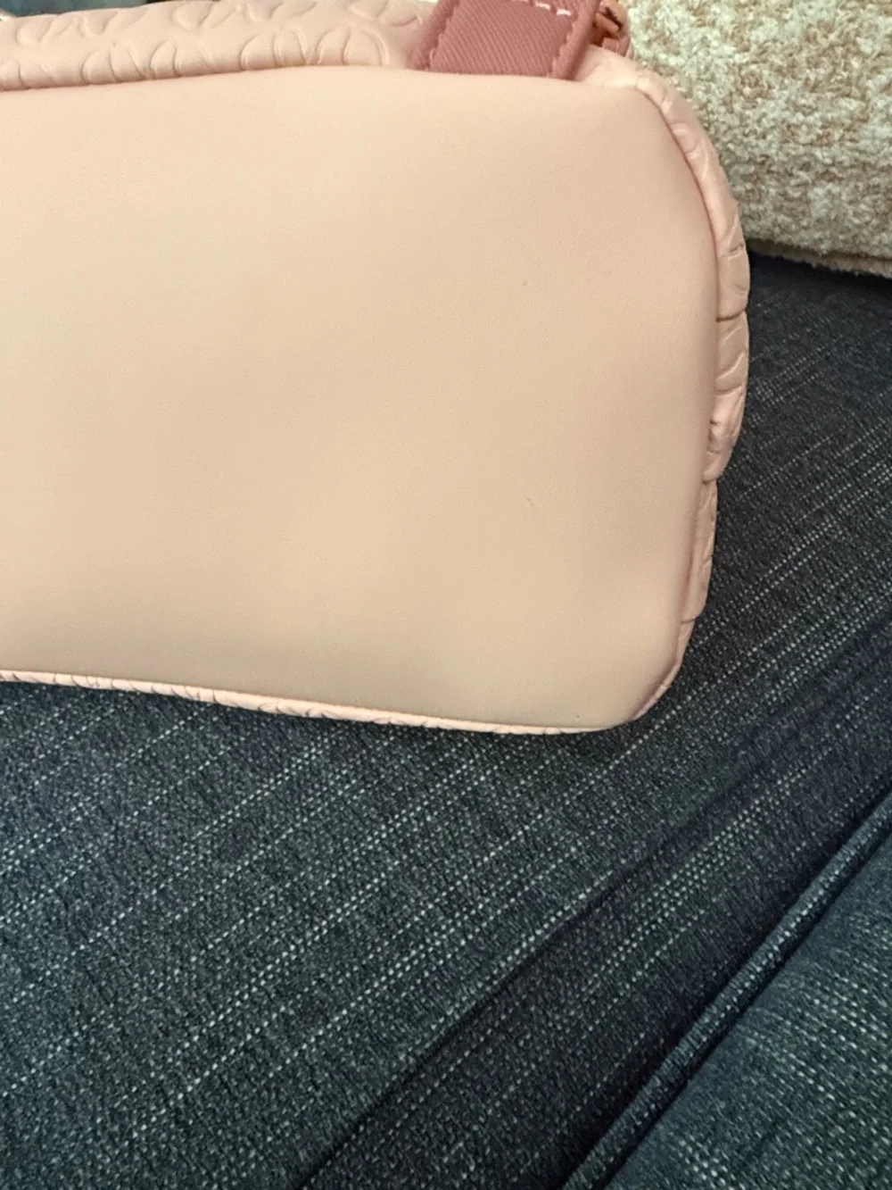 Loungefly Minnie Mouse Embossed Pink Mini Backpack with Rose Gold Bow